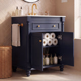 Homall 30'' Bathroom Vanity with Ceramic Sink, Storage Cabinet & Towel Bar, Modern Farmhouse Bathroom Vanity for Small Bathrooms & Powder Rooms