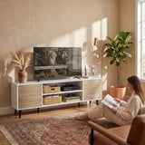 Homall 65 Inch Modern TV Stand,Wood Entertainment Center with Storage Drawers & Cable Management for Living Room