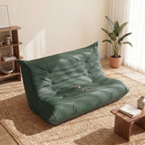 Homall Floor Sofa Bed, 2-Seater Floor Sofa Chair Lounge Chair with 2 Cup Holders, PU Leather Lazy Sofa for Living Room/Dorm Living Room