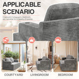 Homall Cloud Boneless Corduroy Sofa Loveseat Double-seater Couch Lounge Floor Chair for Bedroom