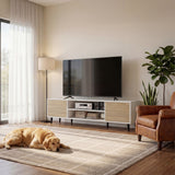 Homall 65 Inch Modern TV Stand,Wood Entertainment Center with Storage Drawers & Cable Management for Living Room