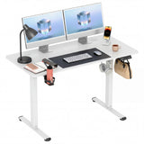 Homall 39.4" Electric Height Adjustable Standing Desk, Sit-Stand Home Office Desk with Cable Management, Cup Holder & Side Hook