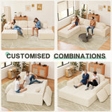 Homall L-shaped Multi-person Boneless Sectional Couches and Sofas Modular Sectional No Assembly Required Living Room Sofa Furniture Sets