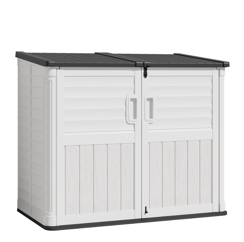 Homall 260 Gallon Resin Outdoor Storage Shed, Outdoor Resin Shed with Locking Latch, Double Doors and Heavy Duty Floor, Garden Storage Box for Patios, Backyards