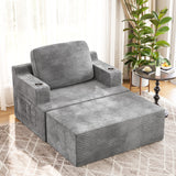 Homall Bean Bag Chaise Lounge Chair Indoor Cloud Couch Sofa Single Bed with Double Cup Holder for Bedroom