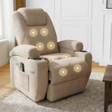 Homall 360° Swivel Rocking Recliner Massage Oversized Singal Sofa For Living Room Ergonomic High Backrest and Adjustable Recliner
