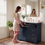 Homall 36'' Bathroom Vanity with Ceramic Sink, Freestanding Bathroom Cabinet with 5 Drawers & 1 Door, Modern Bathroom Vanity