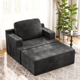 Homall Bean Bag Chaise Lounge Chair Indoor Cloud Couch Sofa Single Bed with Double Cup Holder for Bedroom