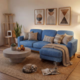 Homall Cloud Modular Sectional Sofa 3 Seat L-Shaped Cloud Oversized Sofa Couch for Living Room, Apartment and Small Space