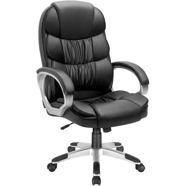 Homall High Back Office Chair, Executive Leather Desk Chair with Padded Armrests Swivel Task Chair with Lumbar Support