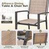 Homall 7 Piece Outdoor Dining Set for 6, Patio Table and Chairs Set with Textilene, Stackable Breathable Mesh Chairs, All-Weather Patio Furniture for Backyard Deck Poolside