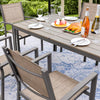 Homall 7 Piece Outdoor Dining Set for 6, Patio Table and Chairs Set with Textilene, Stackable Breathable Mesh Chairs, All-Weather Patio Furniture for Backyard Deck Poolside