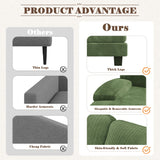 Homall U Shaped Sectional Sofa with Soft Corduroy Sofa Couch with Double Chaise for Apartments,Living Room