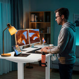 Homall 39.4" Electric Height Adjustable Standing Desk, Sit-Stand Home Office Desk with Cable Management, Cup Holder & Side Hook