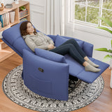Homall 360° Swivel Nursery Recliner Power Swivel Rocker Recliner Chairwith 2 Pillows Comfy High Back Adult Glider Rocker for Living Room