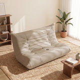 Homall Floor Sofa Bed, 2-Seater Floor Sofa Chair Lounge Chair with 2 Cup Holders, PU Leather Lazy Sofa for Living Room/Dorm Living Room