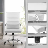 Homall Mid-Back Faux Leather Office Desk Chair Executive Conference Task Chair with Arms