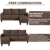 HOMALL Convertible Sectional Sofa Couch, L-Shaped Couch with Reversible Chaise, Modern Linen Fabric Couches for Living Room, Apartment and Small Space