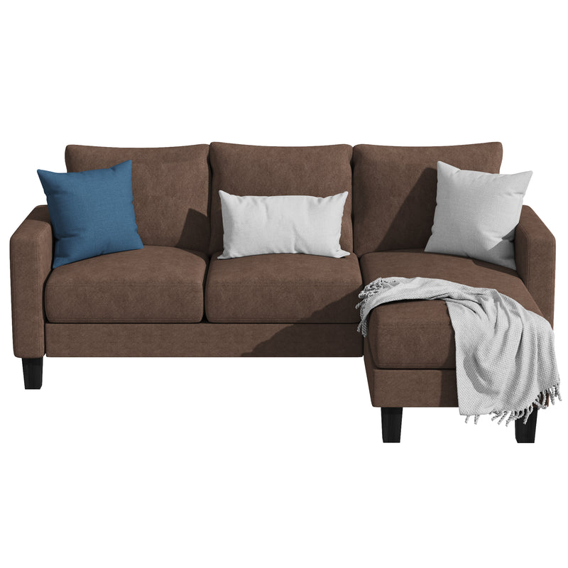 HOMALL Convertible Sectional Sofa Couch, L-Shaped Couch with Reversible Chaise, Modern Linen Fabric Couches for Living Room, Apartment and Small Space