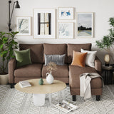 HOMALL Convertible Sectional Sofa Couch, L-Shaped Couch with Reversible Chaise, Modern Linen Fabric Couches for Living Room, Apartment and Small Space