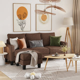 HOMALL Convertible Sectional Sofa Couch, L-Shaped Couch with Reversible Chaise, Modern Linen Fabric Couches for Living Room, Apartment and Small Space
