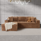 Homall 109" L-Shape Memory Foam Modular Sectional Sofa 3 Seat Oversized Upholstered Deep Seat Sofa Couch for Living Room,Bedroom and Apartment