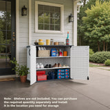 Homall 26 Cu.ft Resin Outdoor Storage Shed - Waterproof, Lockable & Sturdy Floor for Patio/Garden, White