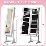 Homall Jewelry Aromire Full Length Mirror Adjustable Standing Jewelry Cabinet