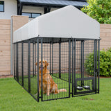 Homall Outdoor Dog Cage for Small/Medium/Large Dogs Dog Kennel with UV-Resistant Waterproof Roof Cover for Outside Heavy Duty Dog Fence