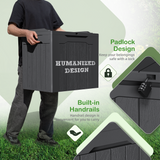 Homall 2 Pack 31 Gallon Deck Box, Lockable Resin Outdoor Storage Box for Patio, Garden Tools & Pool Supplies Storage, Weatherproof Outside Storage Container