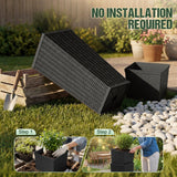 Homall 25" Tall Plastic Planter Set of 2 with Inside Pots, Drainages, for Outdoor and Indoor