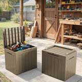 Homall 31 Gallon Outdoor Deck Box In Resin with Seat, Black