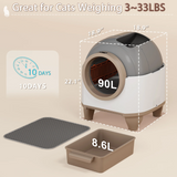 Homall Self Cleaning cat Litter Box with App Control Support WiFi and Safety Protection,Automatic Cat Litter Box for Multiple Cats with A Complimentary Garbage Bag