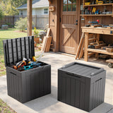 Homall 31 Gallon Outdoor Deck Box In Resin with Seat, Black