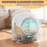 Homall Smart Automatic Self-Cleaning Cat Litter Box – WiFi & App-Enabled, Intelligent Radar Sensing, Includes Liner and Plastic Pad, White