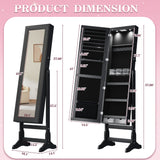 Homall Jewelry Aromire Full Length Mirror Adjustable Standing Jewelry Cabinet