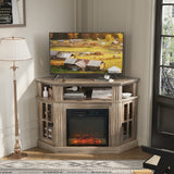 Homall Corner Fireplace TV Stand Modern Farmhouse TV Stand with Electric Fireplace for TVs up to 50"