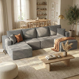 Homall Modular Corduroy Sofa, Sectional Couch with Convertible Modules, Modern Minimalist Sofa Set for Living Room, Freely Combinable Sofa Furniture