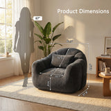 Homall Adult Plush Bean Bag Lounge Chair - Extra-Comfy Round Floor Lounge Chair, Ideal for Reading, Gaming & Relaxing in Home Spaces