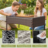 Homall 4 Pieces Patio Conversation Set Outdoor Furniture Rattan Chairs Wicker Seating with Cushion and Table Weather-resistant for Porch Garden Backyard