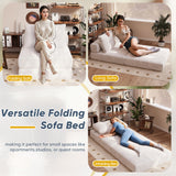 Homall Futon Sofa Bed Convertible Sleeper Chair Floor Couch with High Resilience Memory Foam Lazy Sofa for Living Room/Bedroom