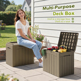 Homall 31 Gallon Outdoor Deck Box In Resin with Seat, Black