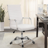 Lacoo Mid-Back Faux Leather Office Desk Chair Executive Conference Task Chair with Arms