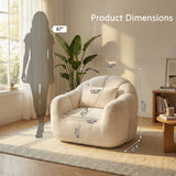 Homall Adult Plush Bean Bag Lounge Chair - Extra-Comfy Round Floor Lounge Chair, Ideal for Reading, Gaming & Relaxing in Home Spaces