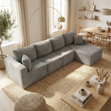 Homall Modular Corduroy Sofa, Sectional Couch with Convertible Modules, Modern Minimalist Sofa Set for Living Room, Freely Combinable Sofa Furniture