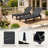 Homall Outdoor Chaise Lounge Chairs Set of 2, 5-Position Adjustable Waterproof Patio Outdoor Chaise Lounge