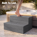 Homall Hot Tub Step, Heavy Duty Pool Stair with Non-Slip Surface, Durable Weather-Resistant Resin for Indoor&Outdoor, Gray