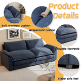 Homall 80" W Loveseat Sofa with Soften Arms for Small Spaces Loveseat Sleeper Couches for Living Room
