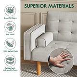 Homall 74'W Reclinable Sofa Bed Velvet High Resilience Padding Multi-Person Sofa Durable