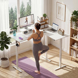 Homall L-Shaped Electric Standing Desk with Monitor Stand, 63 x 48 inch Height Adjustable Sit Stand Corner Desk, Computer Workstation for Home Office